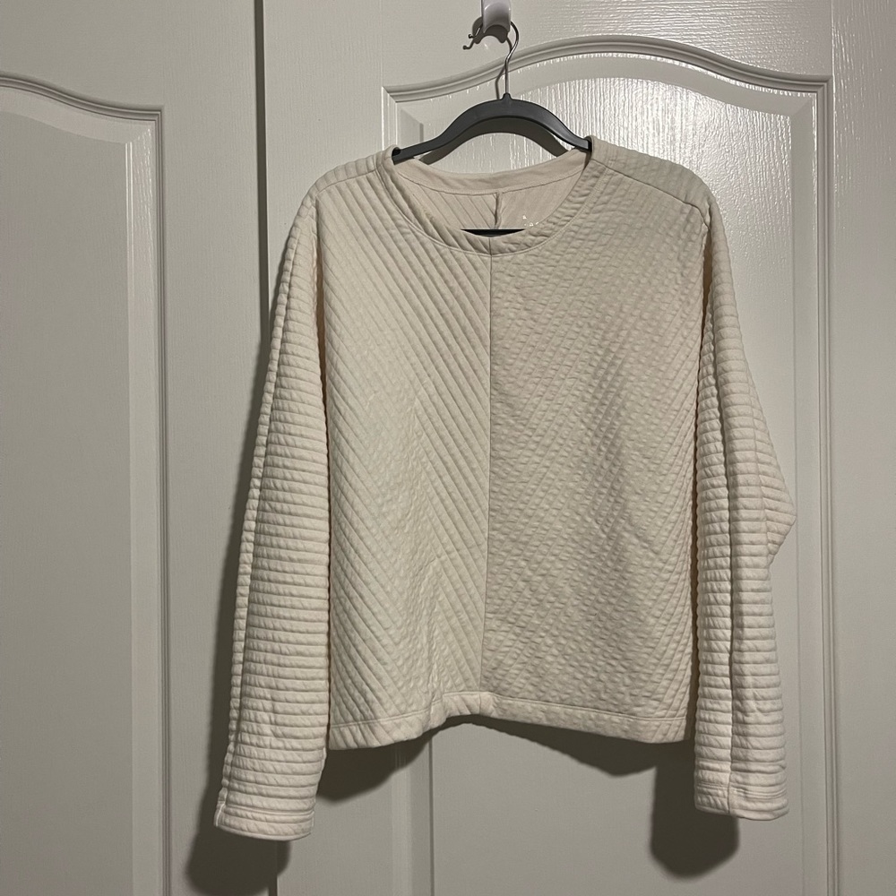 Long Sleeve Boat Neck Ottoman Top (XL)